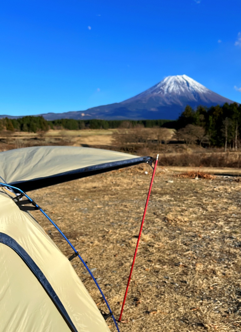 富士山を望む特等席二設営完了