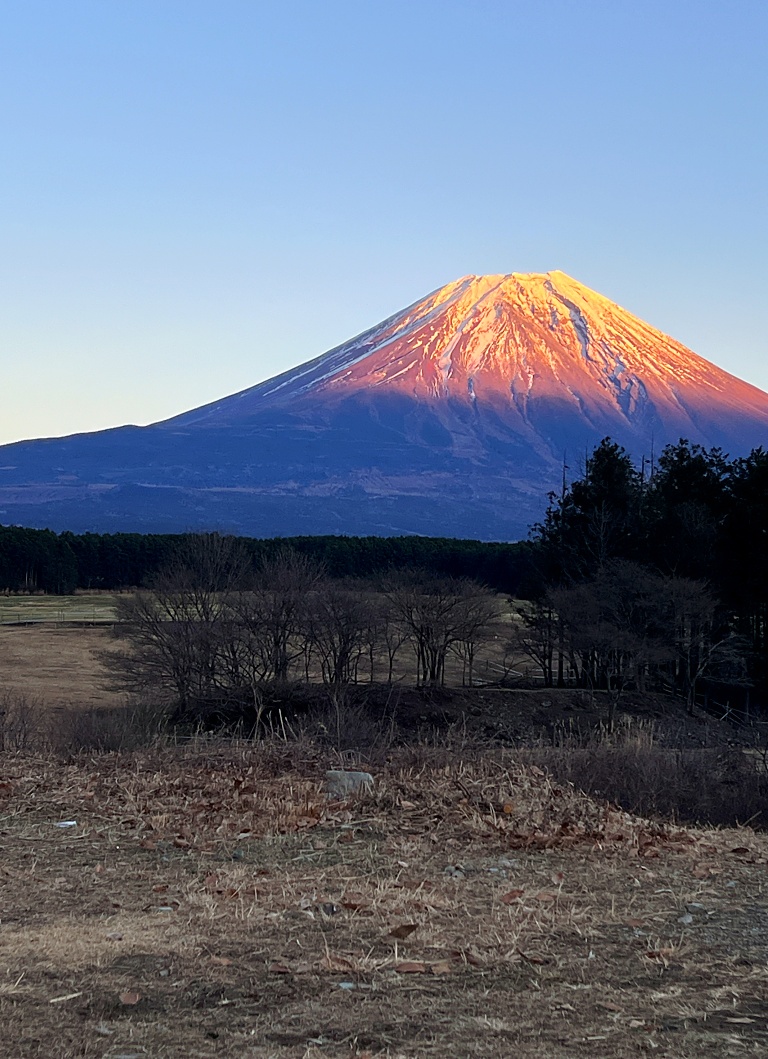 富士山　夕焼けのグラデーション