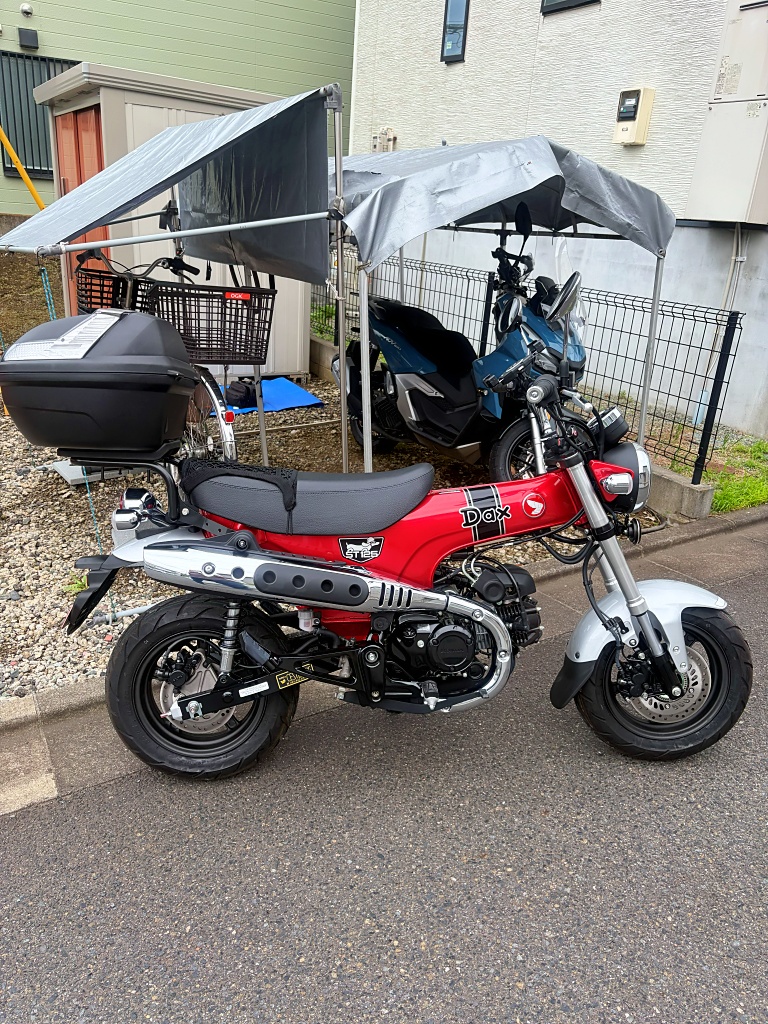 リアキャリア＆トップケース取り付け後